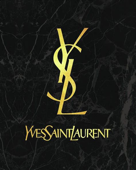 ysl logo 18k gold